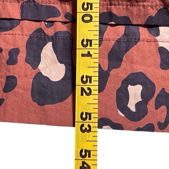 Anthropologie Maeve Somerset Maxi Dress Leopard Print Poplin Size Small Brown - Picture 15 of 16